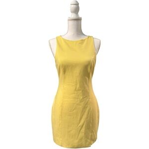 BANDIT AND THE‎ BABE Yellow Sleeveless Mini Dress Size Large